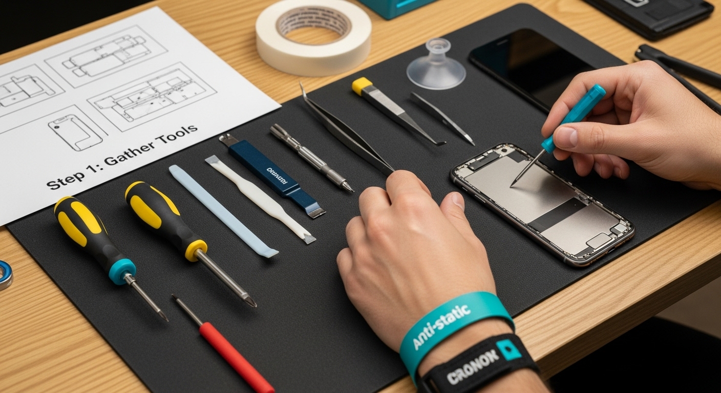 iPhone screen repair tools