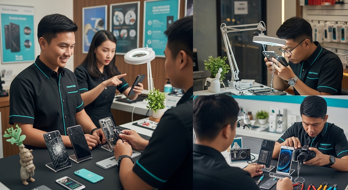 phone repair, smartphone technician, customer service