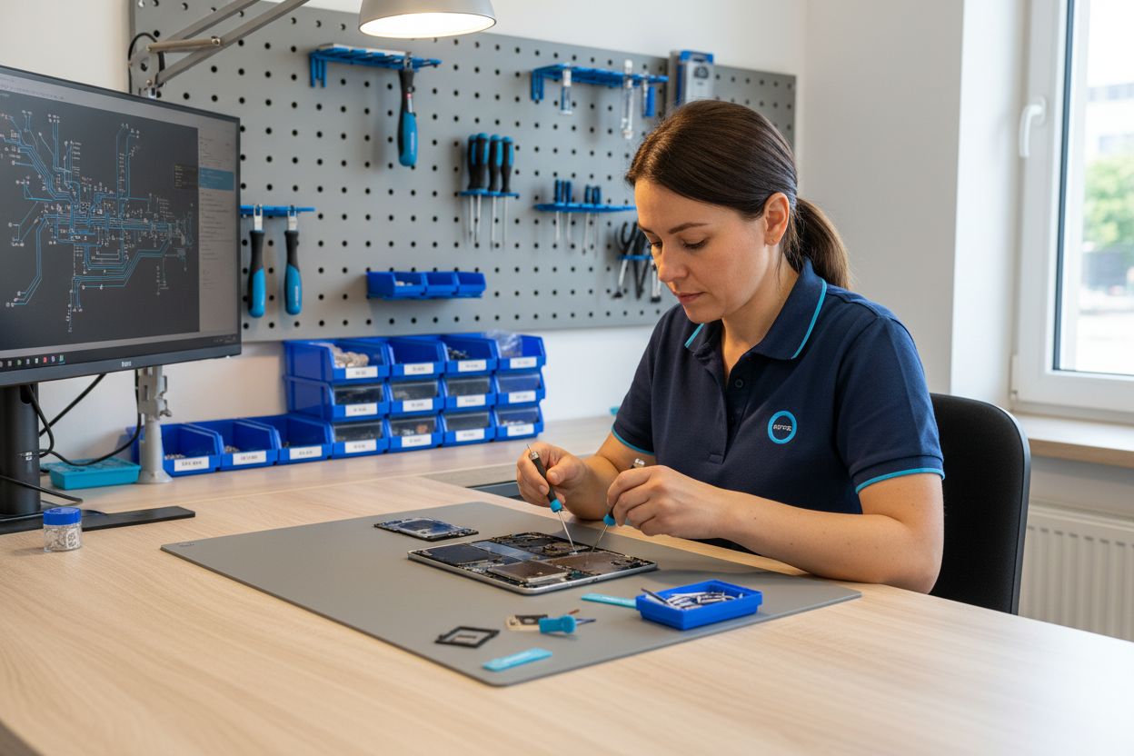 tablet technician workspace