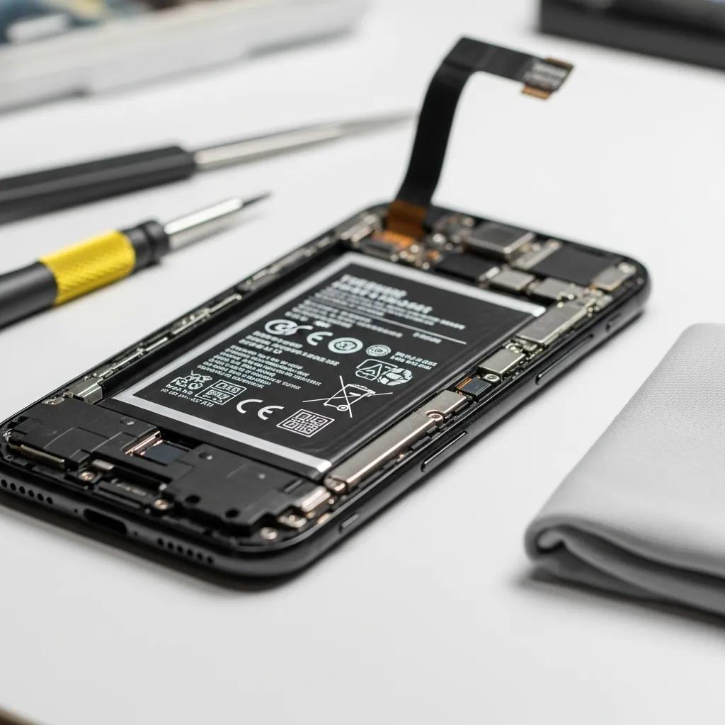 smartphone-battery-repair-setup-with-tools-and-disassembled-components-1ffa99b9-0171-4f74-b6d7-7f78b85d2061.webp Smartphone battery repair setup with tools and disassembled components