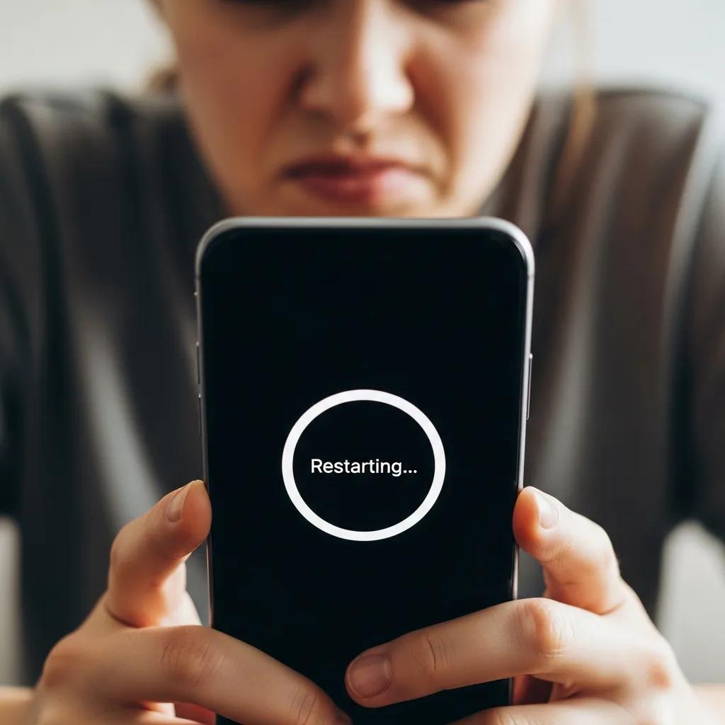 smartphone-showing-restart-screen-with-a-frustrated-user-in-the-background-7d503aea-f2fb-49ad-bf23-af29ca487dca.webp Smartphone showing restart screen with a frustrated user in the background