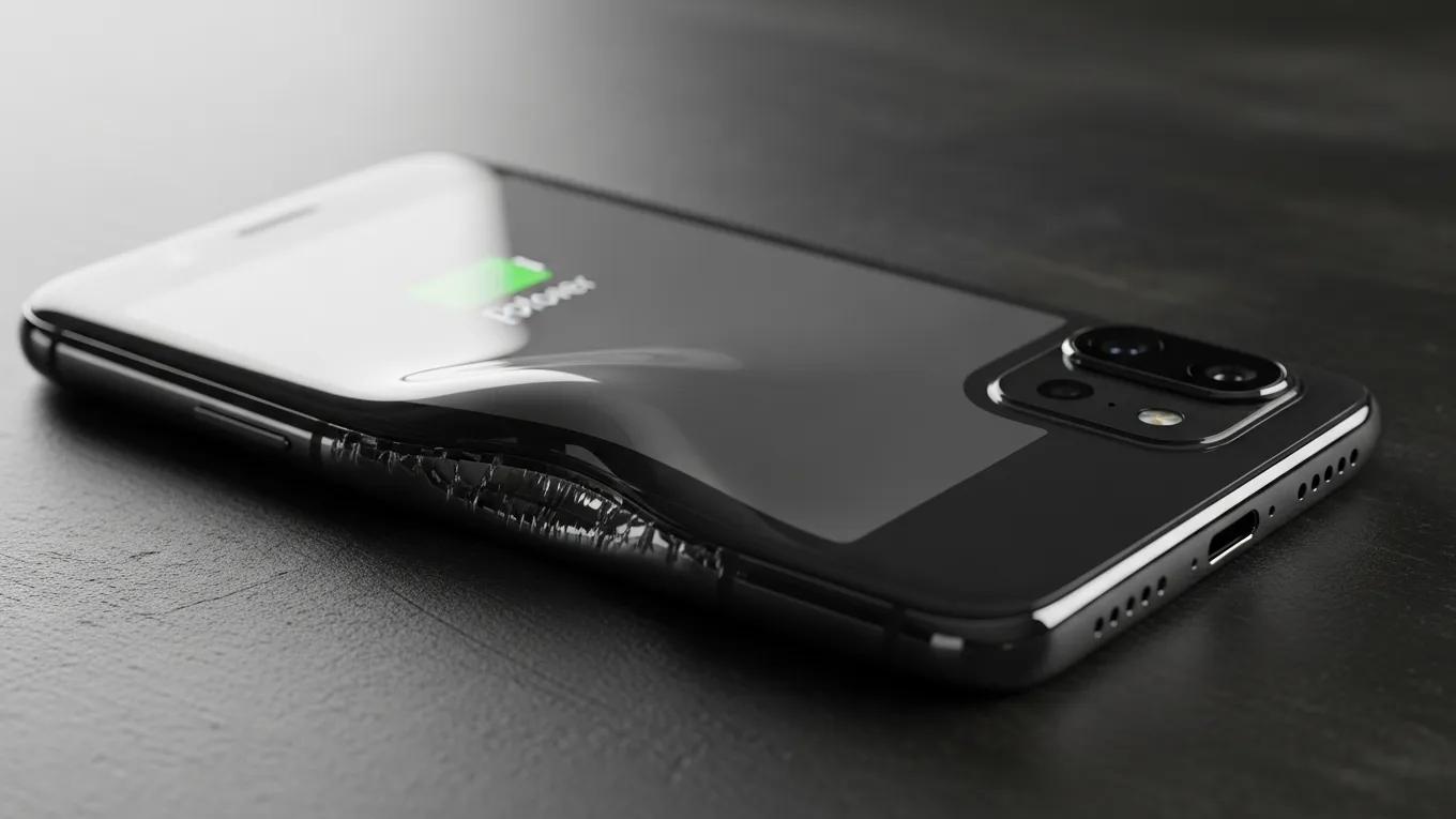 Smartphone with swollen battery highlighting signs of battery failure early